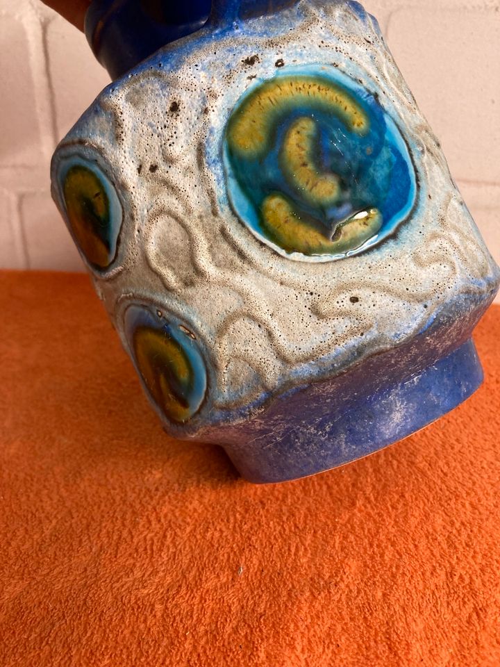 West Germany Keramik Krug Vase blau 531-20 in Krefeld