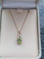 Goldanhänger 10 kt mit Kette, Peridot und Diamant Saarland - St. Ingbert Vorschau