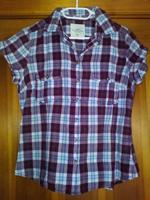 kurzärmelige H&M L.O.G.G. Bluse Gr. 40 weinrot weiß blau kariert Niedersachsen - Isenbüttel Vorschau