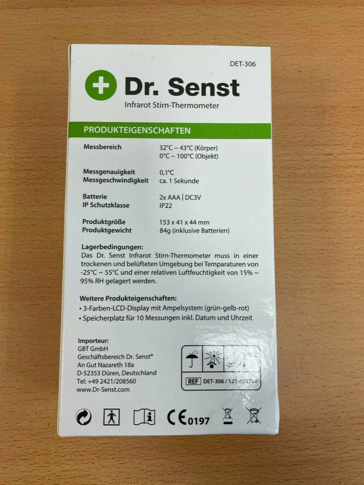 Dr. Senst Infrarot Stirn-Thermometer in Düren