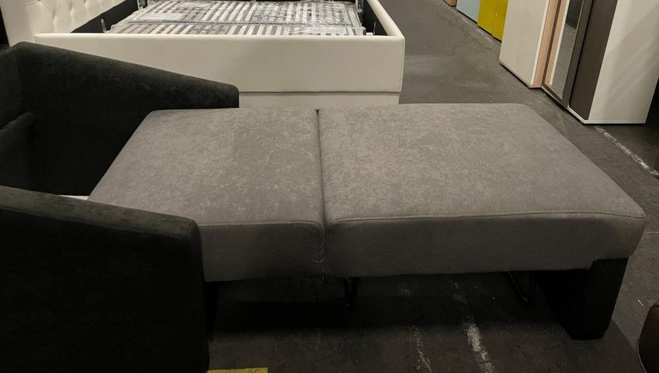 Schlafsofa Sessel anthrazit Schlaffunktion Bettkasten Microfaser in Bielefeld