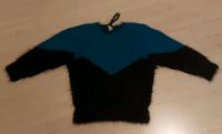 Pullover selbst gestrickt 90er S 36 schwarz blau türkis Thüringen - Tüttleben Vorschau