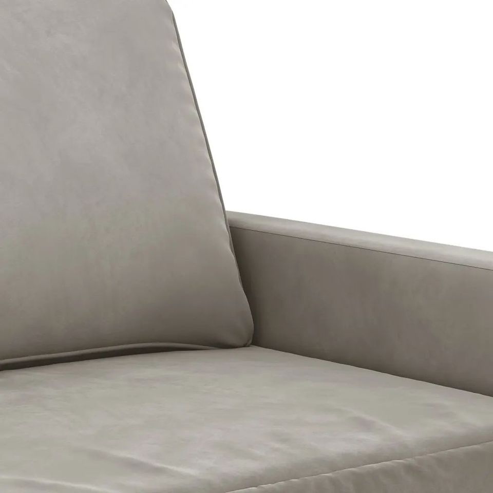 Furnicato 3-Sitzer-Sofa Hellgrau 210 cm Samt in Bad Salzschlirf