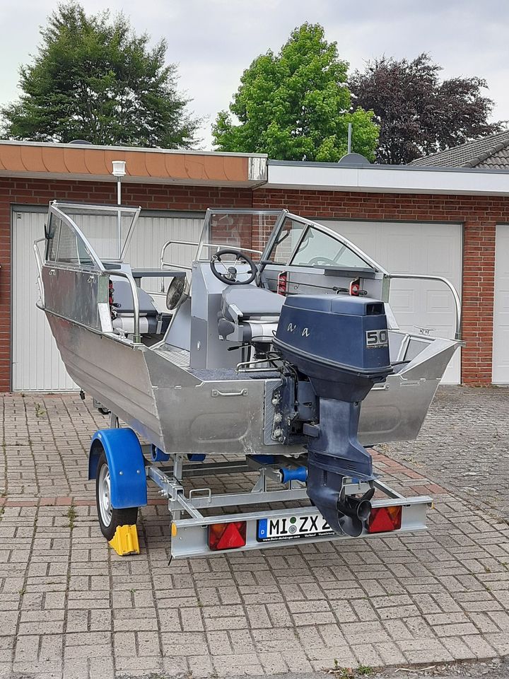 Angelboot SV500 bj 2020 Aluminiumboot  Aluboot, Trailer, 50PS in Minden