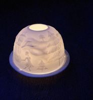 Keramik Schneekugel Teelichthalter | Weihnachtsdeko Hessen - Bad Soden am Taunus Vorschau
