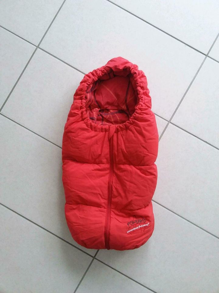 Orig. Odenwälder Baby-Fusssack, rot, Mumie, neu in Stockheim