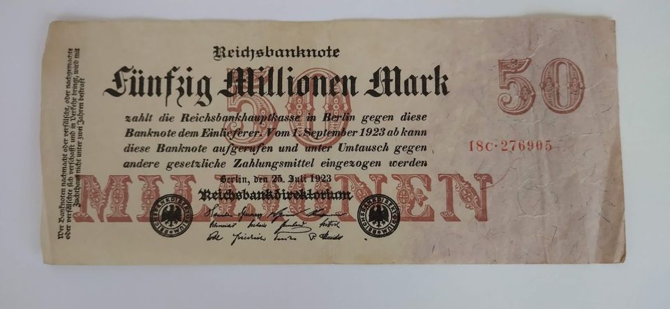 Deutsches Reich / Reichsbanknote / Inflationsgeld / Papiergeld in Dresden