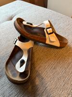Birkenstock Gizeh Sandalen Zehenschuhe weiß Lack Gr.38 Rheinland-Pfalz - Contwig Vorschau