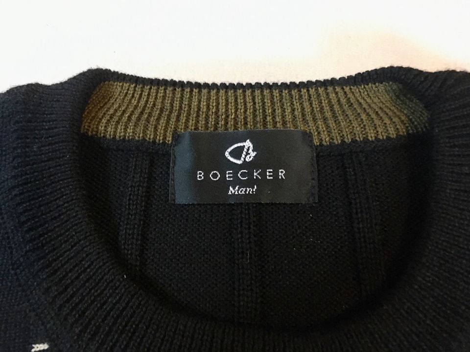 BOECKER Herren Pullover Gr XL ; Pulli schwarz modisch ; 56 in Lüdenscheid