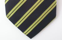 Krawatte schwarz grün gestreift - 100 % Seide - handgefertigt Bayern - Kochel am See Vorschau