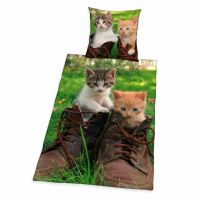 Bettwäsche Katzen im Schuh 2tlg. Katzenbaby 135x200 cm Neuware Nordrhein-Westfalen - Emmerich am Rhein Vorschau