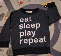 H&M Statement Pullover Eat Sleep Play Repeat Gr. 92 Hessen - Maintal Vorschau