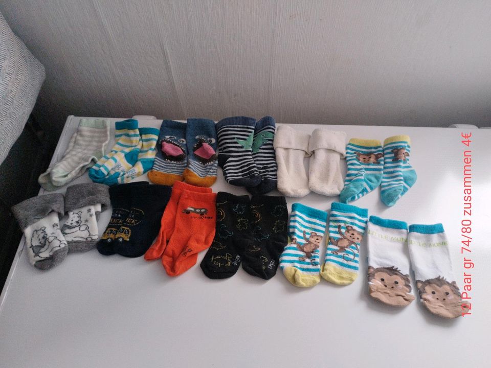 12 Paar Kindersocken junge gr 74/80 in Bremerhaven