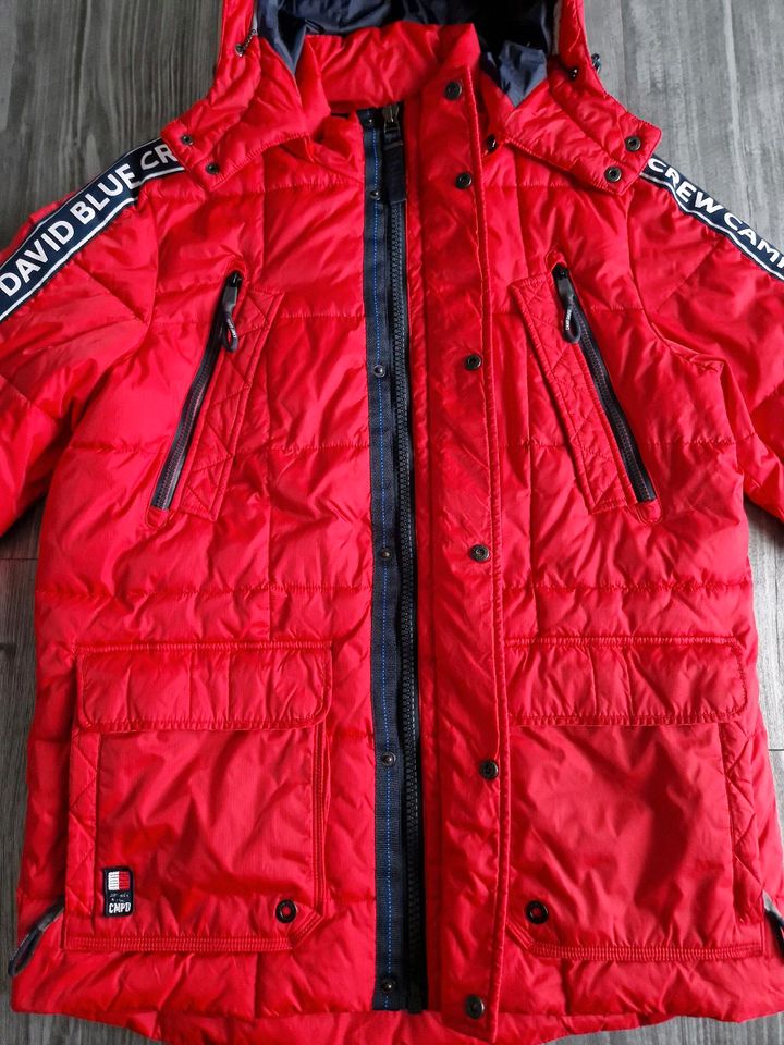 Top Zustand! CAMP DAVID Winterjacke - Gr. L - rot - Daunen? in Naumburg 