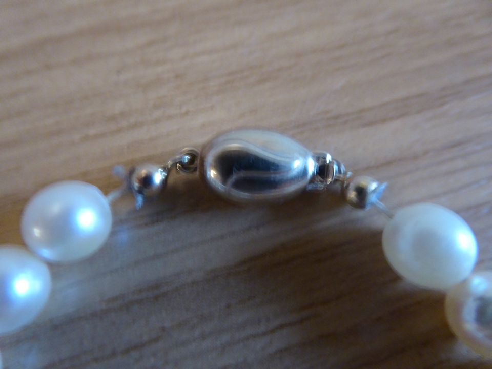 Damen Perlenkette - Gold 585´er - Herz und Verschluss in Delmenhorst