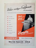 Lumoprint Copyfix Copiergerät Köln ca.1956 Baden-Württemberg - Leonberg Vorschau