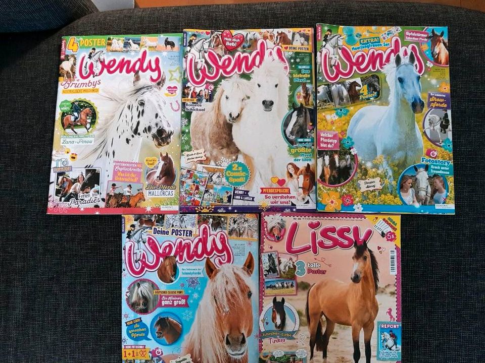 5 Zeitschriften: 4 Wendy, 1 Lissy, Pferde in Mölln