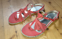 Replay Sandalen gr. 38 rot / gold Made in Italy Dresden - Langebrueck Vorschau