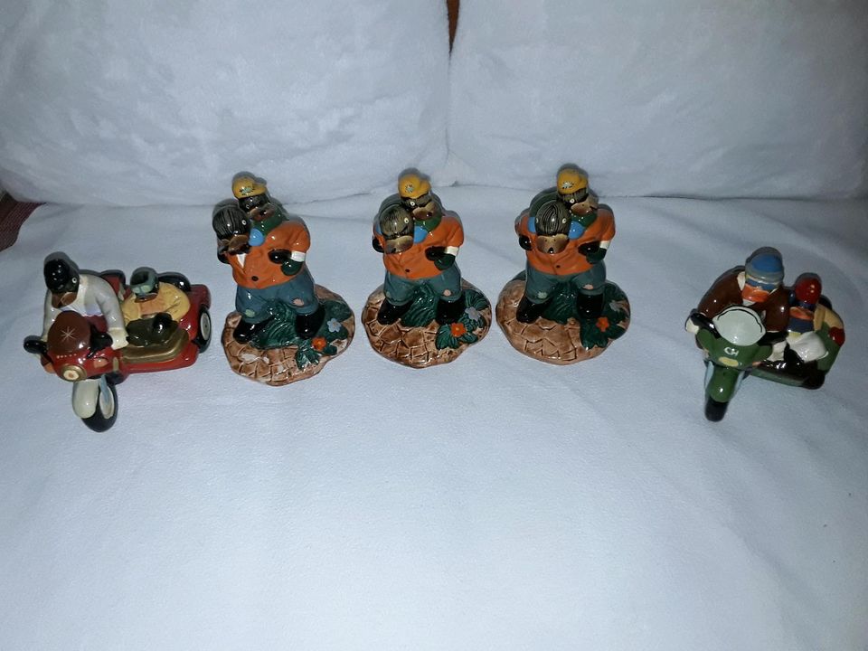 Vintage 5 Mini-Figuren  Coole Enten, Keramik in Essen