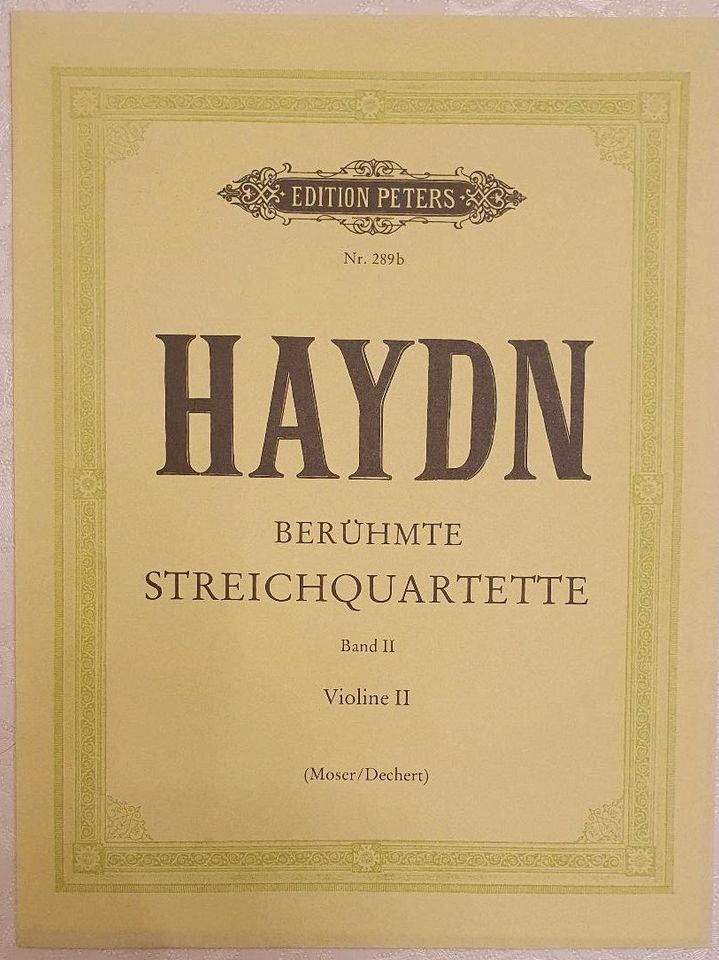 Haydn Berühmte Streichquartette Band II Komplett in Schorndorf