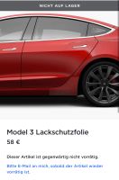 Tesla Model 3 Folie Steinschlag Lackschutzfolie Hessen - Heppenheim (Bergstraße) Vorschau