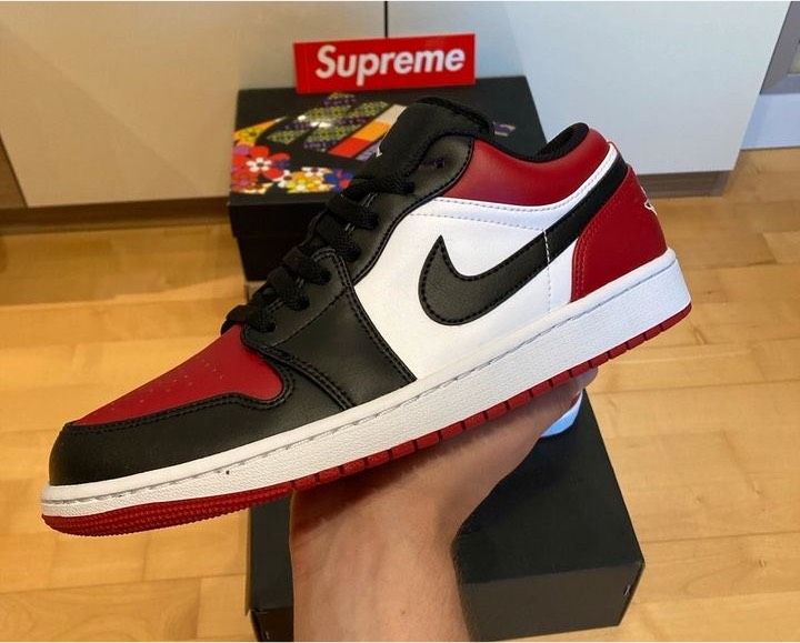 Nike Air Jordan 1 Low Bred Toe 42,5 Neu in Eppertshausen