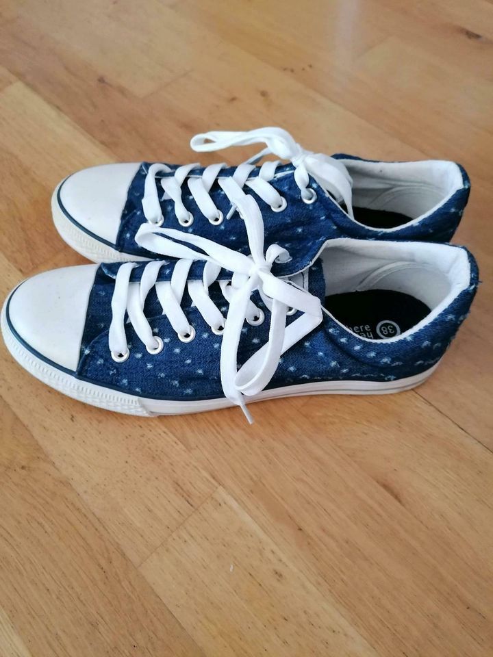 Damen Schuhe Sneaker blau weiss Gr. 38 neu in Loitsche-Heinrichsberg