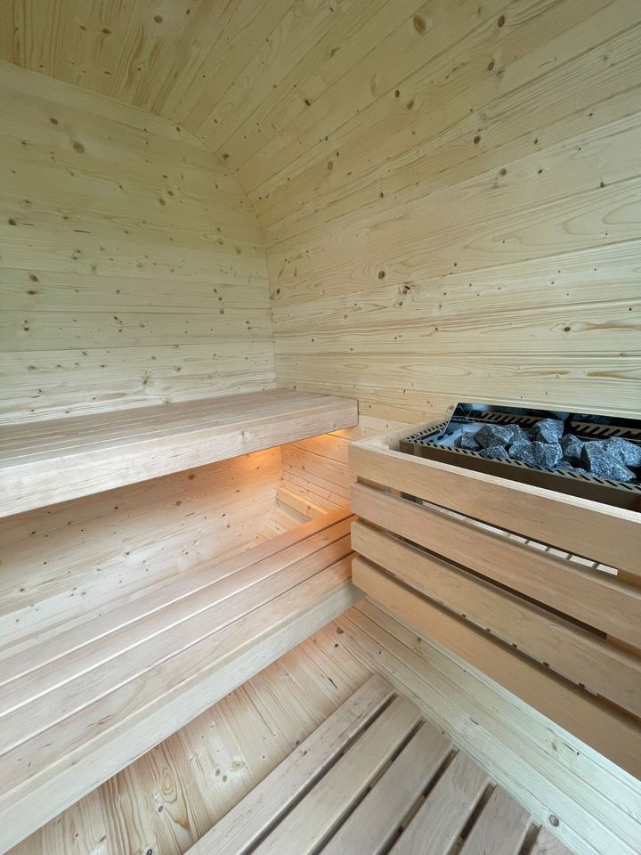 WOLKE7® Sauna 4 Personen 9KW, LED, montiert, lackiert, geliefert in Buchholz in der Nordheide