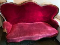 Sofa aus der Gründerzeit mit rotem Samt Bayern - Uffing Vorschau