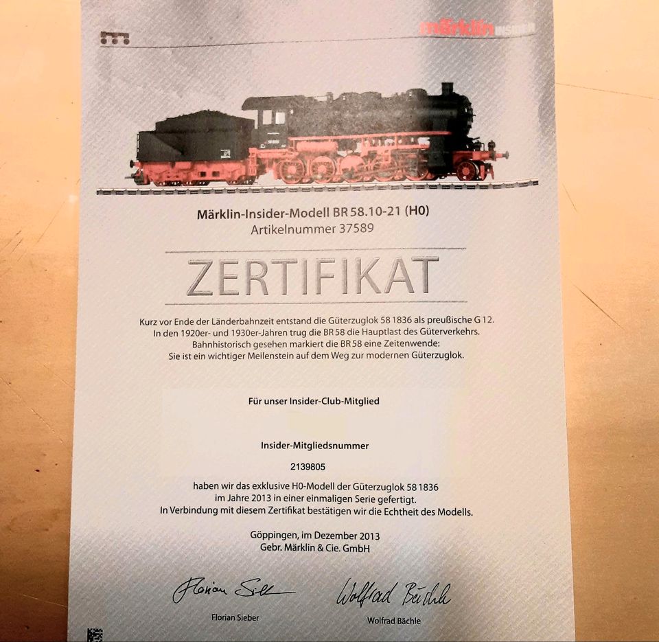 Märklin H0 37589 Dampflokomotive BR 58 in Dormagen