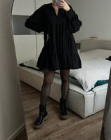H&m minikleid schwarz S oversized kleid Hessen - Mücke Vorschau