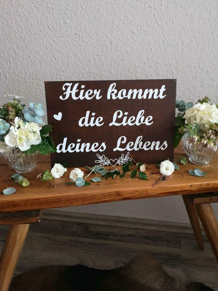 Vintage Fenster Schilder Wegweiser Hochzeit Deko Taufe Geburtstag in Keltern