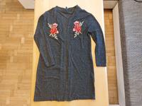 Gr. M bpc Blind Date Casual lange Strickjacke Cardigan grau Blume Bayern - Schweitenkirchen Vorschau