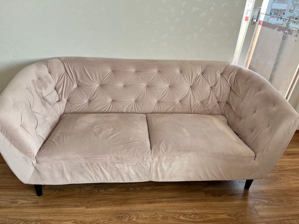 2x Sofa Couch 3 er Rosa Rosé Möbel Martin in Völklingen