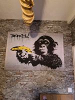 ♥️ Kunstdruck auf Leinwand Bansky ca 120x80 halt oder der Affe... Friedrichshain-Kreuzberg - Friedrichshain Vorschau