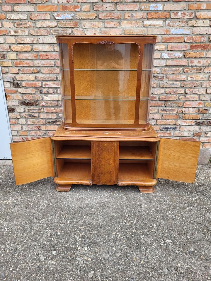 Vintage Retro Vitrine Schrank Anrichte Kommode Art Deco Stilmöbel in Halle