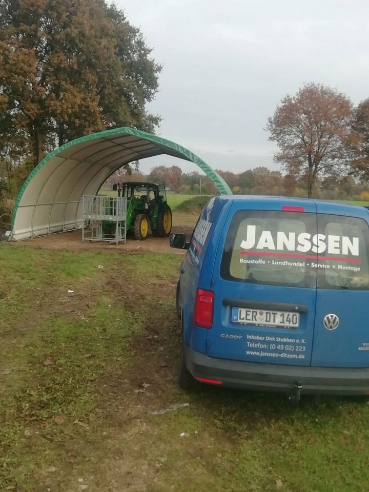 Agrotel Tunnel bis 99 m² Rundballenhalle Strohlager in Filsum