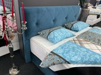 Boxspringbett Bett Chesterfield Doppel Ehebett 180x200 Samt Blau Bielefeld - Stieghorst Vorschau