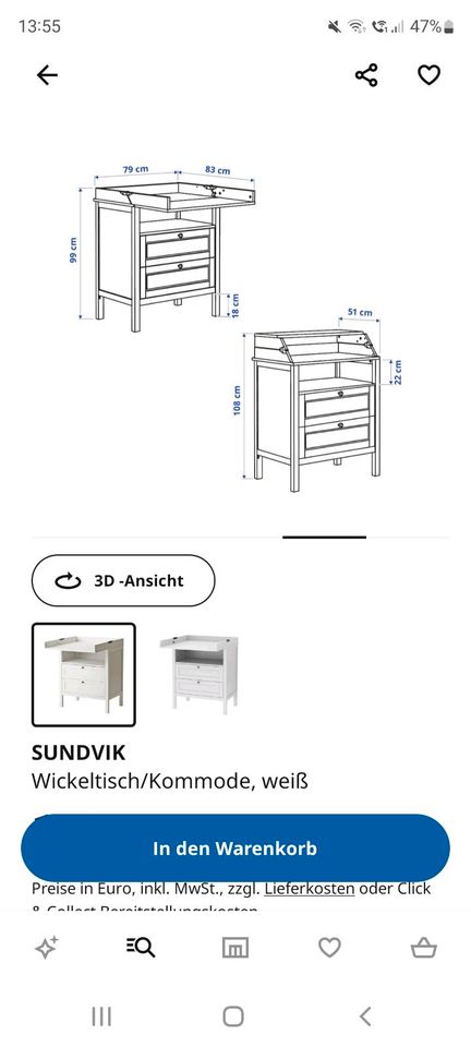 Wickelkommode von Ikea in Lage