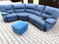 Designer Sofa elektrisch verstellbar mit hocker Couch Wohnzimmer Bayern - Heilsbronn Vorschau