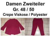 Damen Hose 48 + Oberteil 50 Viskose-Crepe 2-teilig beere Sommer Rheinland-Pfalz - Lauterecken Vorschau