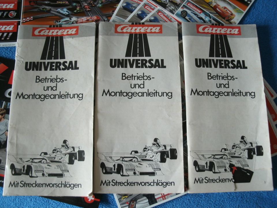 Carrera, 124, 132, 1979 Prospekt, Aufkleber, 3x Streckenplan usw. in Zirndorf