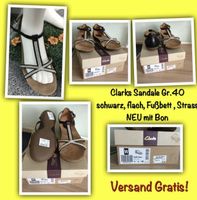 NEU Sandale, Sandaletten Clarks Gr.40/ UK 6,5 schwarz Sachsen-Anhalt - Calvörde Vorschau