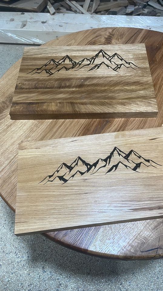 Schneid Brett aus Eiche  3d mit , 3d cutting boards, Holz Eiche in Angermünde