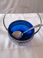 Glasschale Zuckerdose mit Henkel blau vintage Saarland - St. Ingbert Vorschau