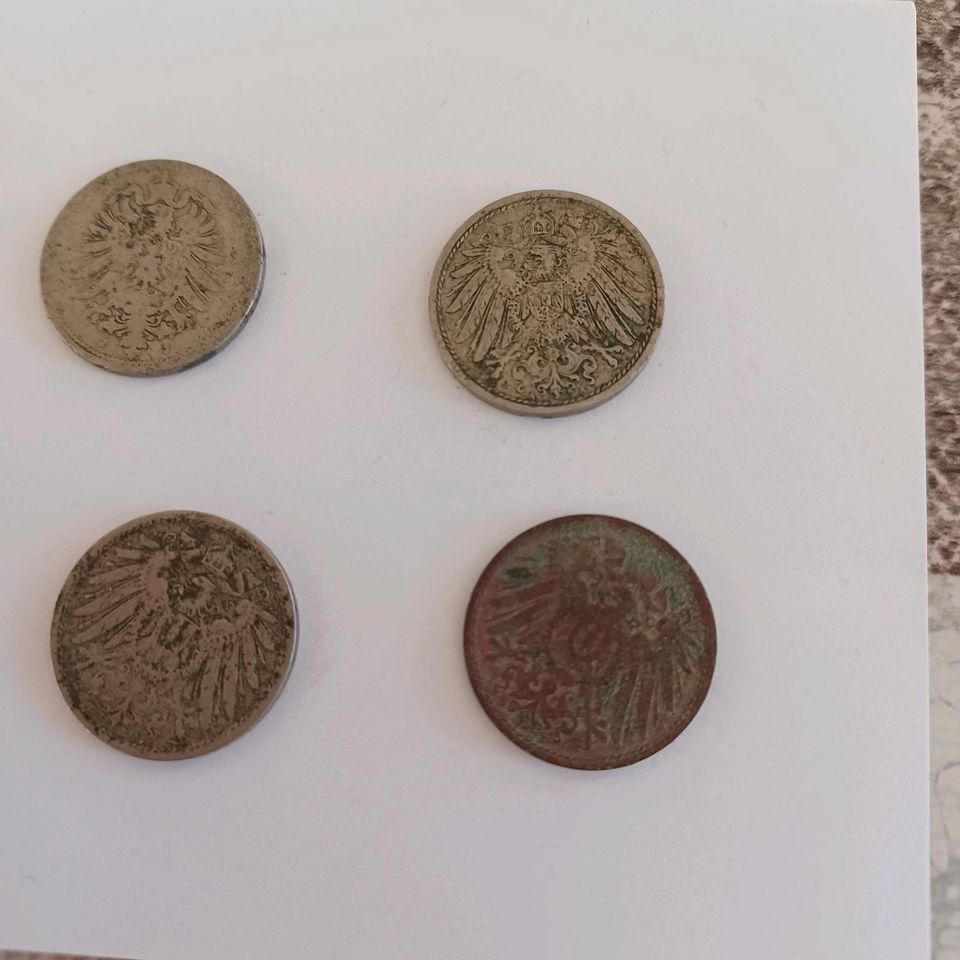10 Pfennig Münzen Deutsches Reich in Stollberg