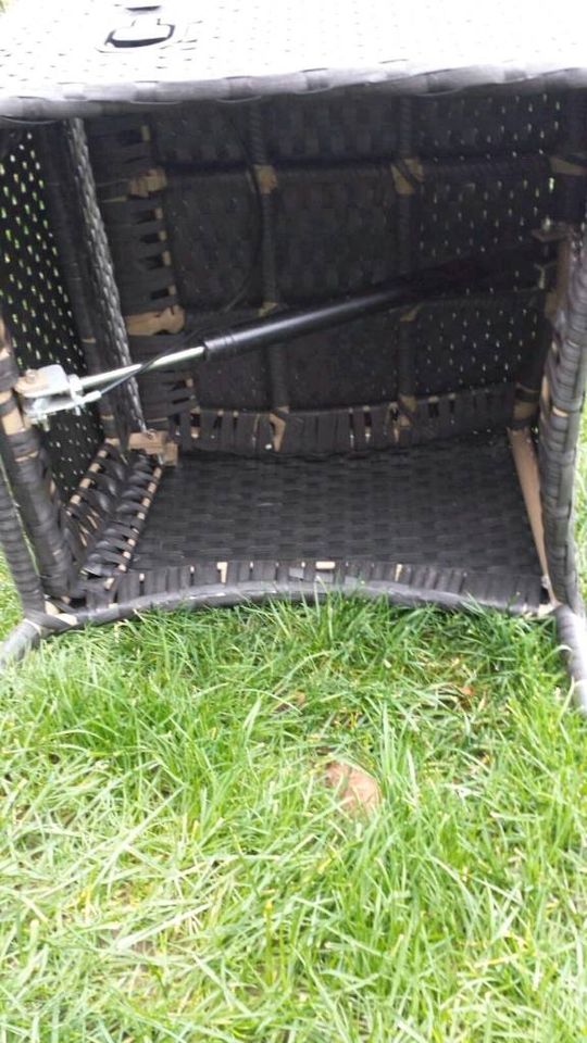 Gartensessel  Polyrattan Liege Sessel mit Polster 2 in 1 in Schiphorst