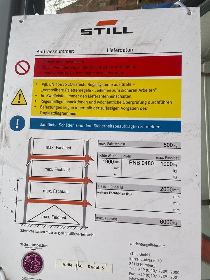 Schwerlast Regale zu verkaufen wie neu noch nie benutzt in Heemsen