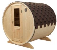 wellmia® Fasssauna Small - 200 cm - für 4 Personen - kleine Gartensauna - Varianten möglich - Gartensauna Saunafass Außensauna Fass Sauna Fassauna Nordrhein-Westfalen - Steinhagen Vorschau