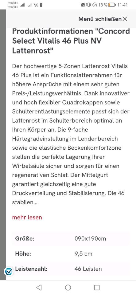 Lattenrost 2x 0,90x200 cm für bett in Schönebeck (Elbe)